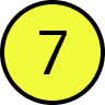 Number 7 in yellow circle