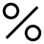 Percentage icon for fixed income funds