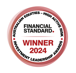 Financial Standard Investment Leadership Award winner 2024 for Australian Equities High Active Risk