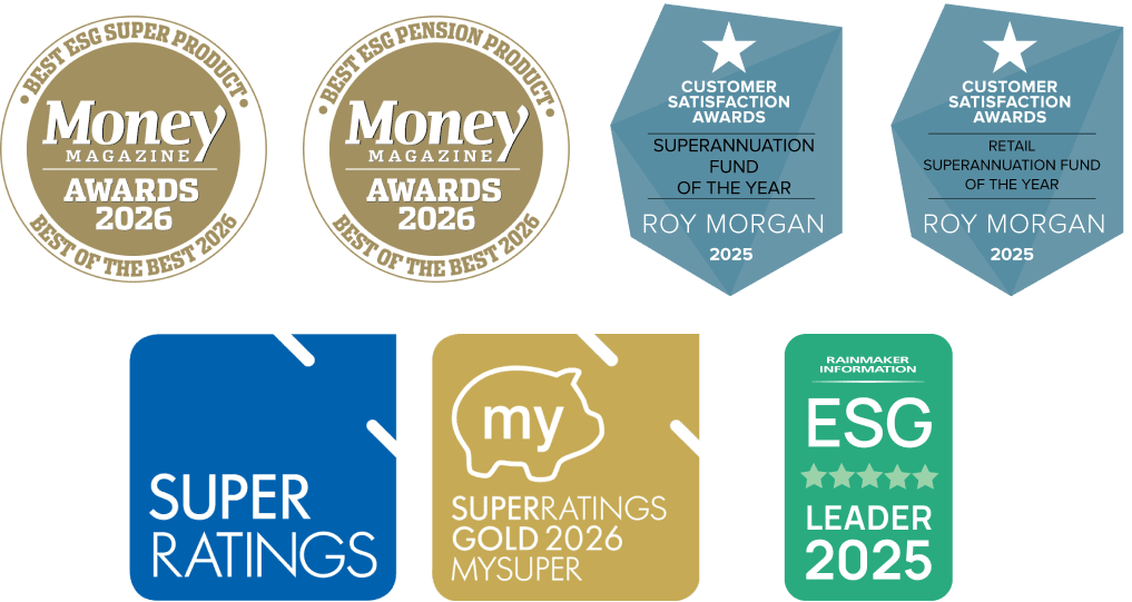 Recent awards won by Australian Ethical