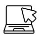 Mouse clicking on a laptop icon to show online application form for Managed Funds