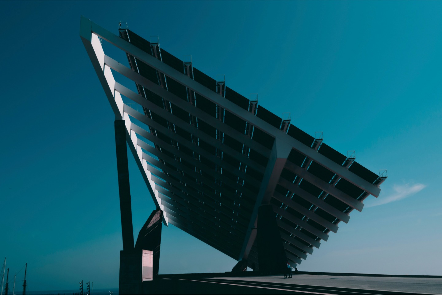 Solar panels used to generate renewable energy