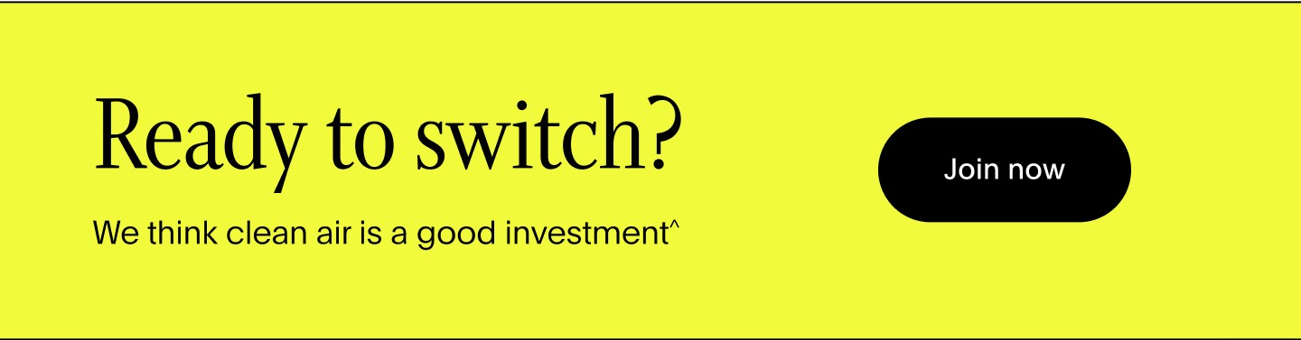 Call-to-action banner with the question 'Ready to switch?' and a black 'Join now' button.