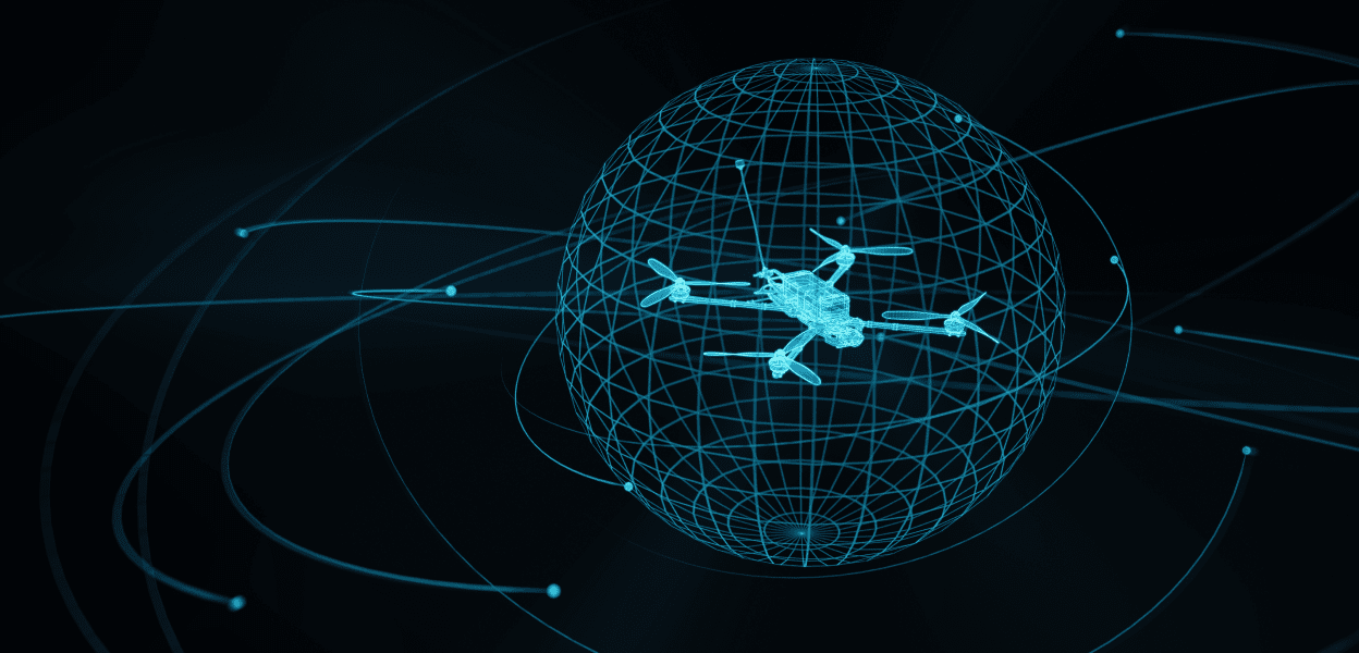Digital illustration of a drone