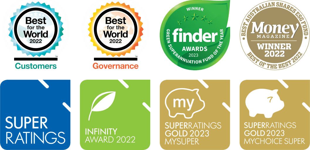 Recent awards won by Australian Ethical