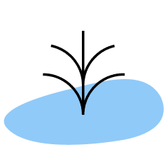 Minimalist graphic of a small tree sapling to show your capacity for choice and how money can grow