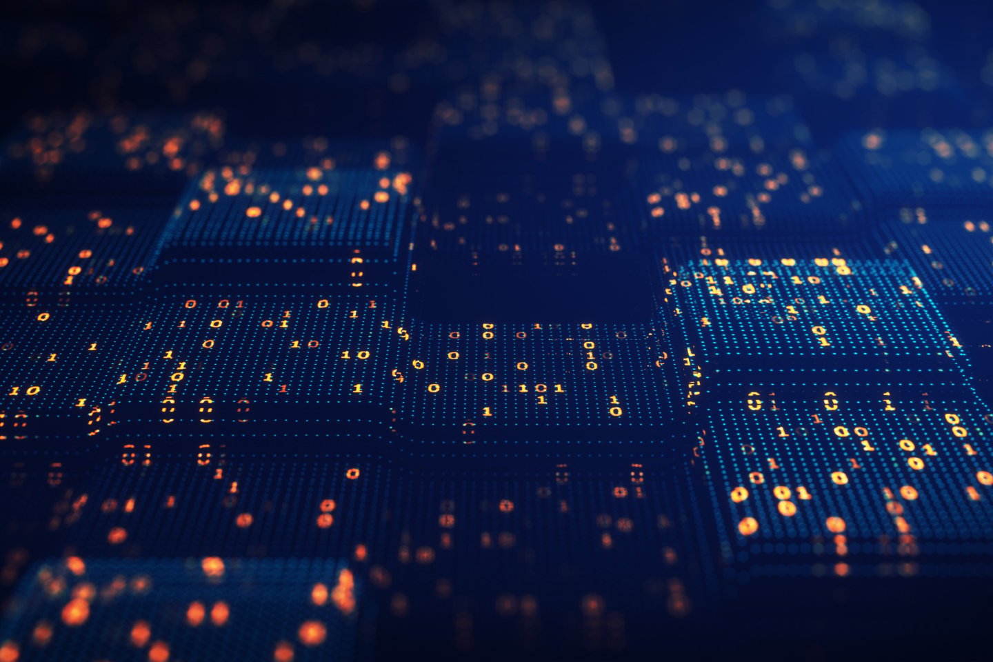 Computer circuitry showing connection and growth