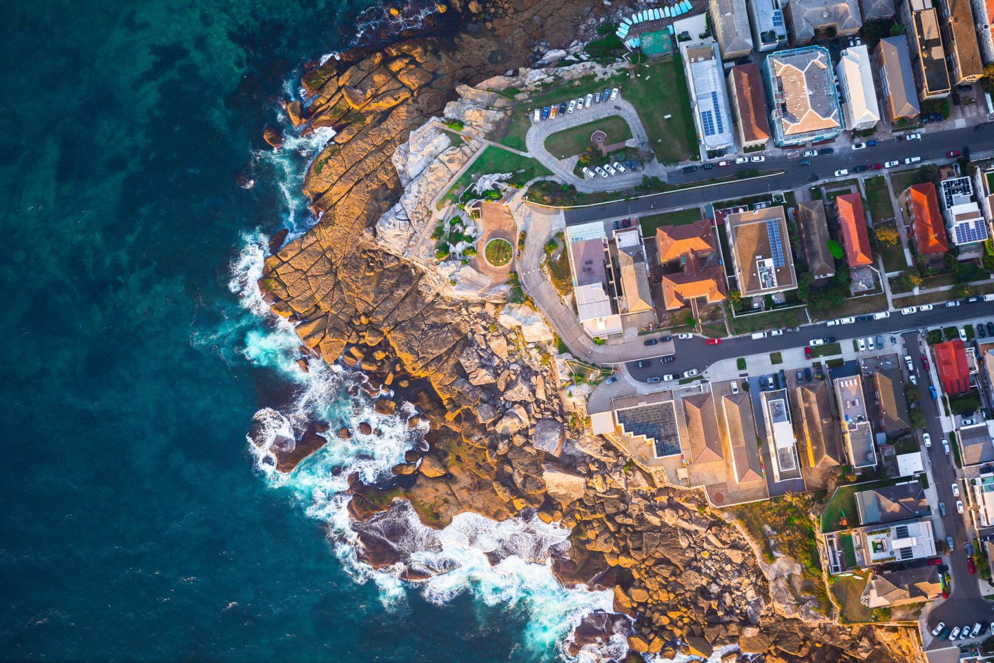 Coastal property from above in Australia