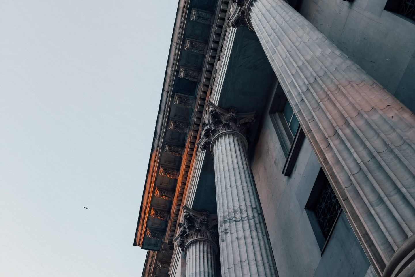 Bank building representing equity markets