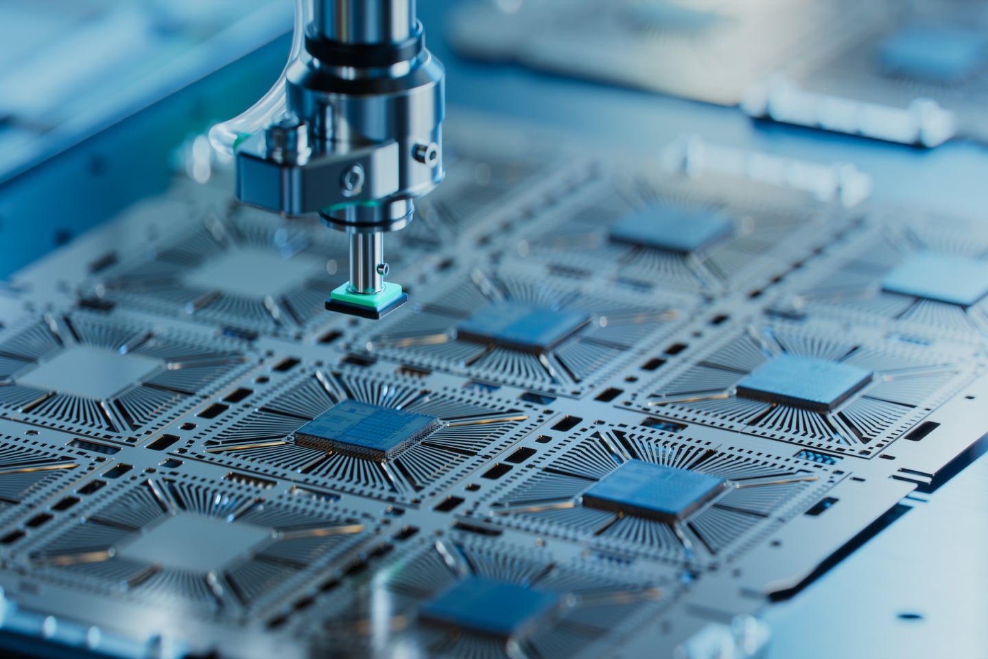 Microchip being built