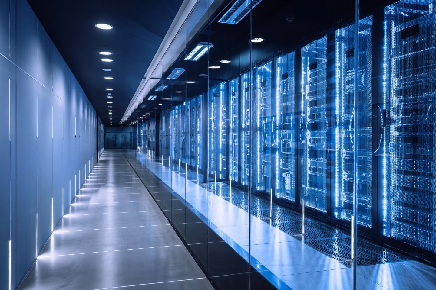 Data centres representing investment in AI