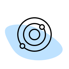 Value 4 icon for curiosity with rising sun on green blob