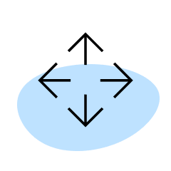 Value 2 icon with eye representing authenticity on red blob